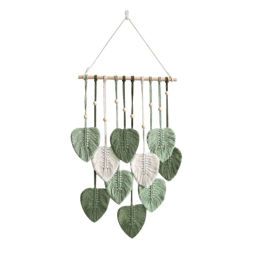 Cotton Rope Tree Leaf Tapestry